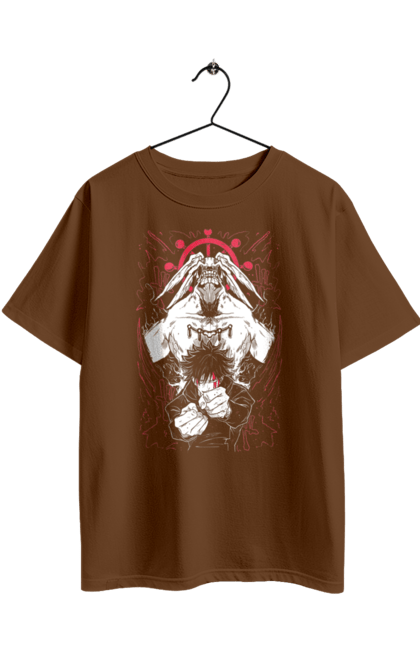 Футболка оверсайз з принтом "Магічна битва Мегумі". Anime, fushiguro, fushiguro megumi, jujutsu kaisen, manga, megumi, аніме, магічна битва, манга, мегумі. 2070702