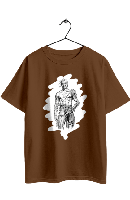 Футболка оверсайз з принтом "Кіборги україни". Вуса, зброя, кіборг, козак, патріот, пістолет, українець, чуб. 2070702