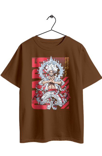 Футболка оверсайз з принтом "Ван Піс Луффі". Luffy, one piece, аніме, ван піс, великий куш, луффі, манга, монки де луффі, пірати. 2070702