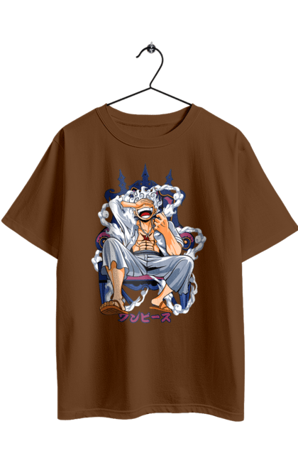 Футболка оверсайз з принтом "Ван Піс Луффі". Luffy, one piece, аніме, ван піс, великий куш, луффі, манга, монки де луффі, пірати. 2070702