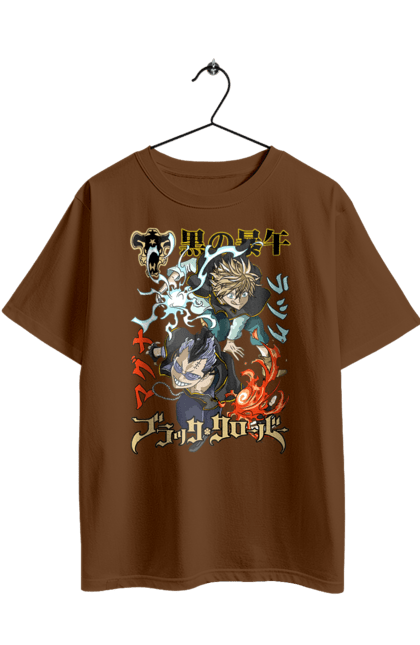 Футболка оверсайз з принтом "Black Clover Магна Свінг та Лакк Вольтія". Anime, black clover, luck voltia, magna swing, manga, аніме, лакк вольтія, магна свінг. 2070702