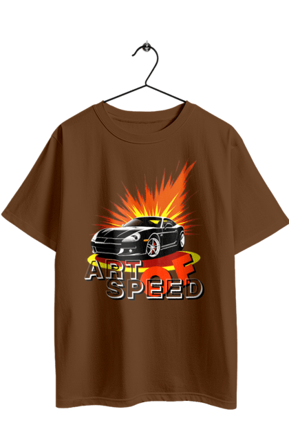 Футболка оверсайз з принтом "Швидкість". Авто, автомобіль, гонка, швидкість. 2070702