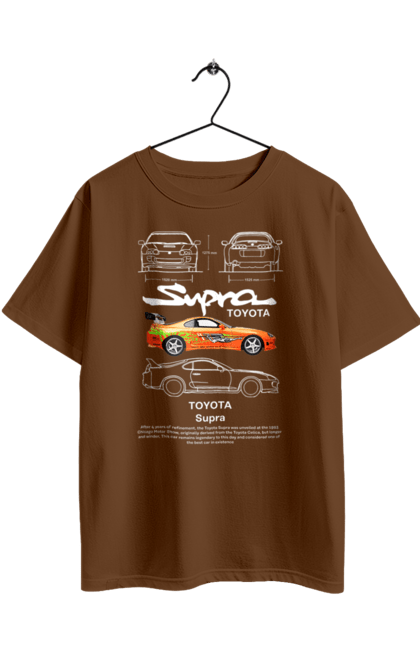 Футболка оверсайз з принтом "Toyota Supra". Supra, toyota, toyota supra, авто, автомобіль, спортивна машина, спорткар, тойота, японія. 2070702