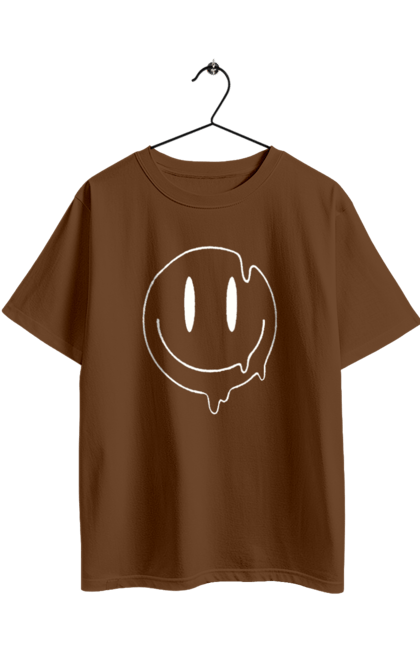 Футболка оверсайз з принтом "Літній Смайлик". Весела пика, веселий смайлик, жарко, комп`ютерна посмішка, людина з посмішкою, пика, поплив, посмішка, смайл гарного настрою, смайлик, спітнілий смайлик, тече, усміхнене пика, усміхнений чоловічок, чоловічок з посмішкою. 2070702