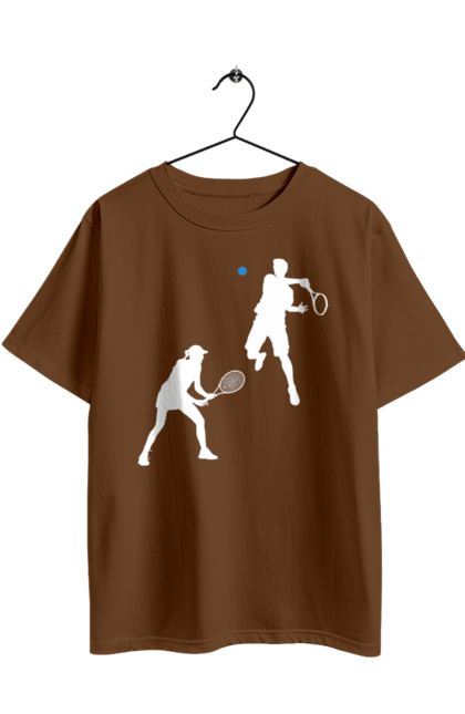 Футболка оверсайз з принтом "Теніс". Великий теніс, гравці, грунт, м`яч, призовий фонд, ракетка, спонсор, турнір на ґрунті, турнірна сітка, хард. 2070702