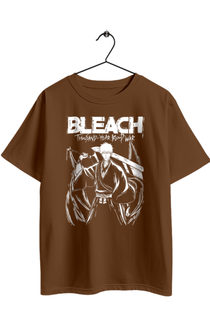 Футболка оверсайз з принтом "Бліч Куросакі Ічіґо". Anime, bleach, ichigo kurosaki, manga, аніме, бліч, ічіго, куросакі ічіґо, манга. 2070702