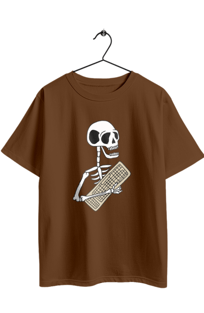 Футболка оверсайз з принтом "Вічний кодер". Ай ті, айтішник, бінарний, код, програміст, розробник, хакер. 2070702