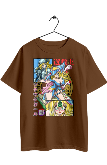 Футболка оверсайз з принтом "Yu Gi Oh! Дівчина Темний маг". Anime, black magician, dark magician, dark magician girl, manga, yu gi oh, аніме, манга, темний маг, югіо. 2070702