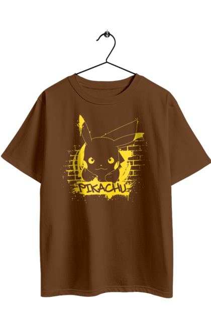 Футболка оверсайз с принтом Пикачу. Nintendo, pikachu, pokemon, аниме, игра, манга, пикачу, покемон. 2070702