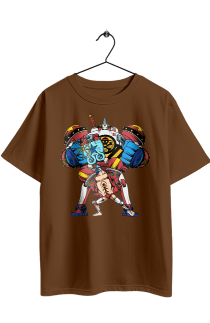 Футболка оверсайз з принтом "Ван Піс Френкі". Franky, iron man, one piece, аніме, ван пис, ван піс, залізна людина, манга, френкі. 2070702