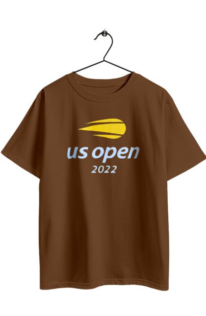 Футболка оверсайз з принтом "Тенісний турнір US Open 2022". Великий теніс, відкритий чемпіонат, гравці, м`яч, нью йорк, призовий фонд, ракетка, спонсор, хард, чемпіонат америки. 2070702