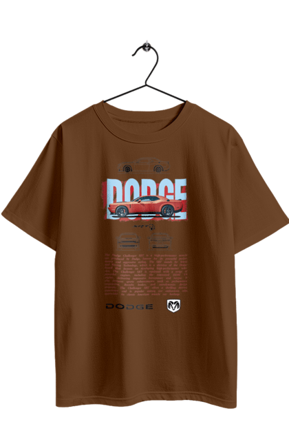 Футболка оверсайз с принтом Dodge. Challenger, chrysler, dodge, автомобиль, гонка, додж, машина. 2070702