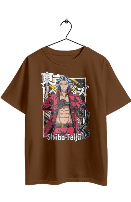 Футболка оверсайз з принтом "Токійські месники Тайдзю Сіба". Taiju shiba, tokyo revengers, аніме, манга, сіба, тайдзю, тайдзю сіба, токійські месники. 2070702
