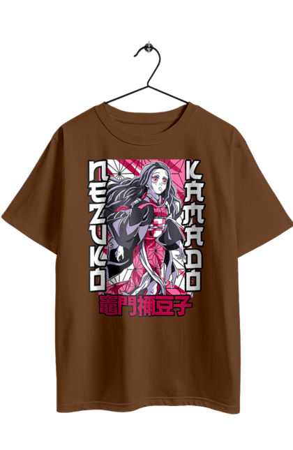 Футболка оверсайз з принтом "Винищувач Демонів Незуко". Demon slayer, kimetsu no yaiba, nezuko, аніме, винищувач демонів, манга, незуко, серіал. 2070702