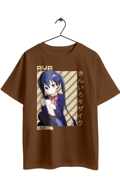 Oversized t-shirt with prints Kiniro Mosaic Aya Komichi. Anime, aya komichi, gold mosaic, kiniro mosaic, kinmoza, manga. 2070702