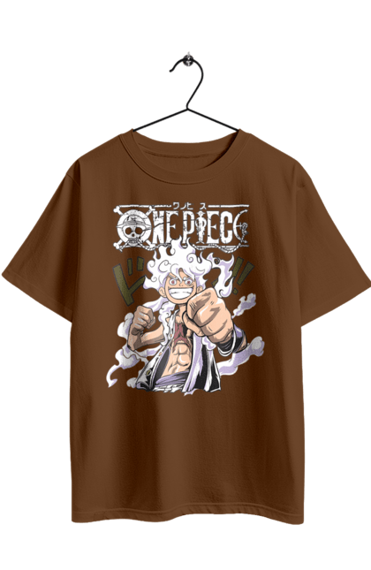 Футболка оверсайз з принтом "Ван Піс Луффі". Luffy, one piece, аніме, ван піс, великий куш, луффі, манга, монки де луффі, пірати. 2070702