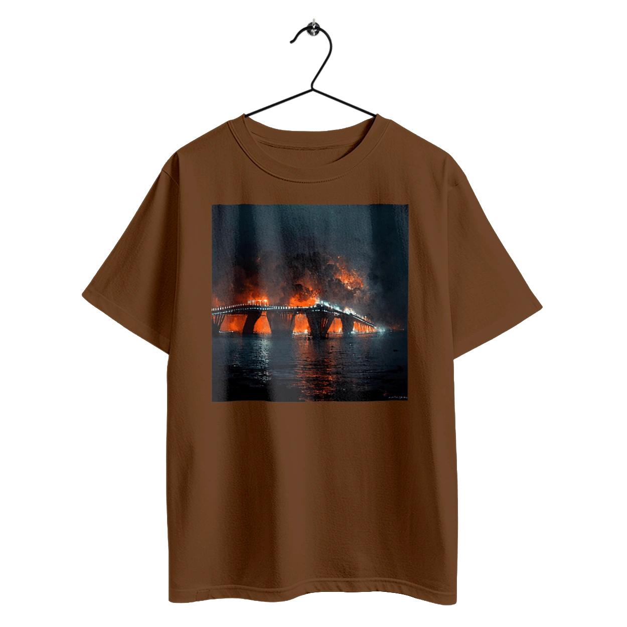 The Crimean bridge is on fire