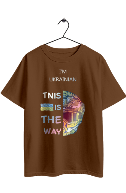 Футболка оверсайз з принтом "Я українець це шлях колорфул". Зсу, мандалоріан, символ україни зсу, солдат зсу, україна, українець це шлях, це шлях, я українець. 2070702
