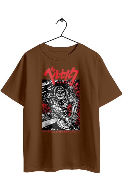 Oversized t-shirt with prints Berserk. Anime, berserk, griffith, guts, kentaro miura, manga. 2070702