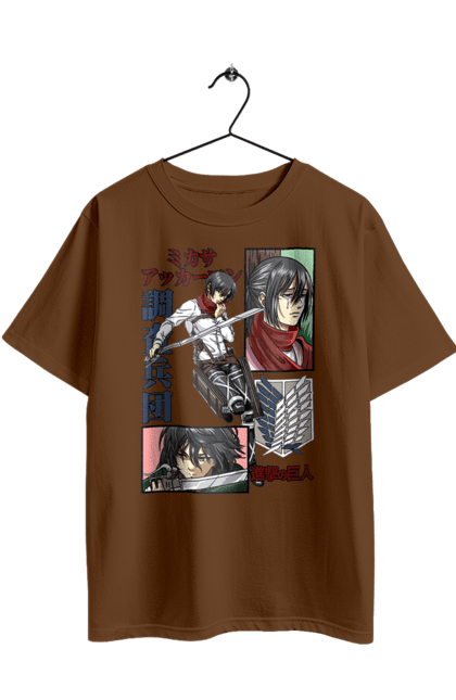 Футболка оверсайз з принтом "Атака Титанів Мікаса Аккерман". Anime, manga, mikasa ackerman, аніме, атака титанів, драма, манга, мікаса, мікаса аккерман. 2070702