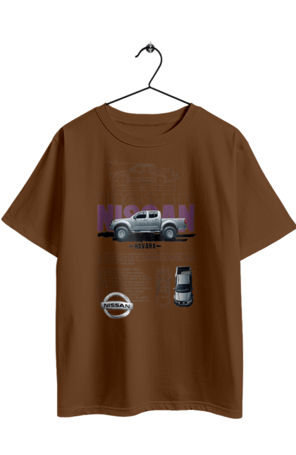 Футболка оверсайз с принтом Nissan Navara. Navara, nissan, nissan motor, автомобиль, машина, навара, ниссан, пикап. 2070702