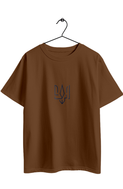 Футболка оверсайз з принтом "Тризуб малий". Герб, герб україни, патріотичне, україна, українська символіка, українське. 2070702