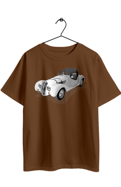 Футболка оверсайз з принтом "Автомобіль". Авто, автомобиль, класика, старовинна машина, старовинний. 2070702