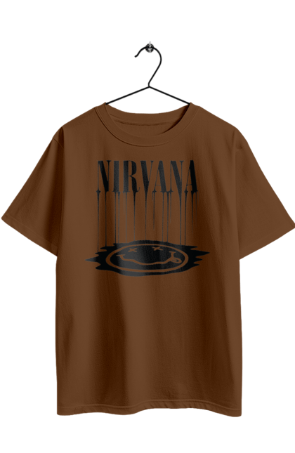 Oversized t-shirt with prints Nirvana. Alternative rock, grunge, hard rock, kurt cobain, nirvana, punk rock, rock band. 2070702