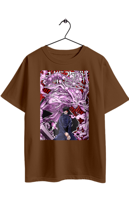 Футболка оверсайз з принтом "Магічна битва Мегумі". Anime, fushiguro, fushiguro megumi, jujutsu kaisen, manga, megumi, аніме, магічна битва, манга, мегумі. 2070702