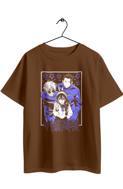 Футболка оверсайз з принтом "Магічна битва Годжо та Гето". Anime, geto, gojo, jujutsu kaisen, manga, suguru geto, аніме, годжо, магічна битва, манга. 2070702