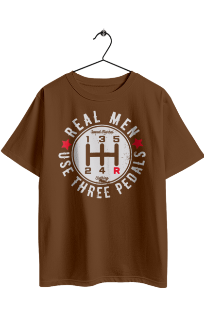 Футболка оверсайз з принтом "Справжні чоловіки використовують три педалі". Авто гумор, автомобіль, гумор, для автолюбителів, для автомобіліста, коробка передач, мем, механіка, прикольна. 2070702