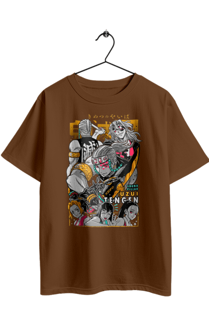 Футболка оверсайз з принтом "Винищувач Демонів Тенген". Anime, demon slayer, kimetsu no yaiba, manga, аніме, винищувач демонів, манга, серіал, тенген узуй, узуй. 2070702