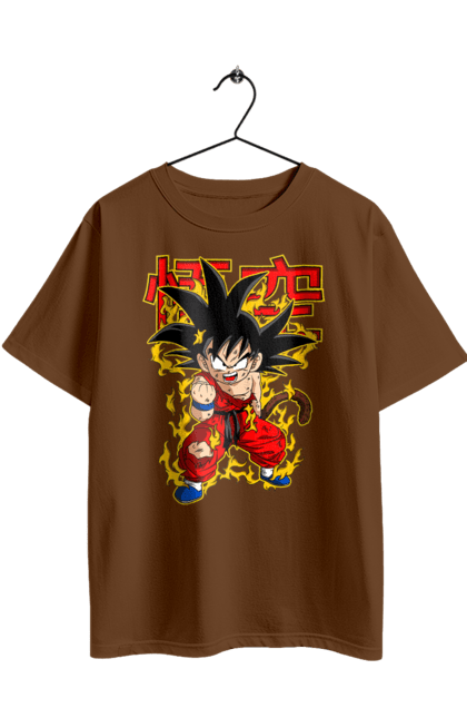 Футболка оверсайз з принтом "Перли дракона Сон Гоку". Dragon ball, manga, son goku, аніме, гоку, манга, перли дракона, сон гоку. 2070702