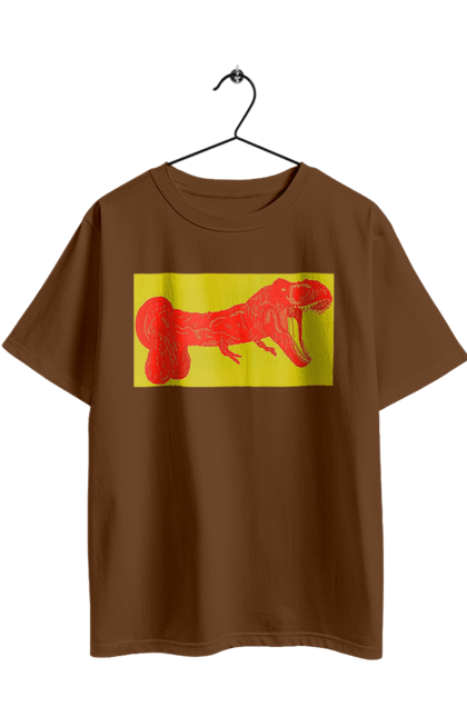 Футболка оверсайз з принтом "Член Динозавр". Динозавр, писюн, член. 2070702