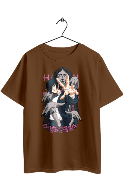 Футболка оверсайз з принтом "Людина Бензопила Хімено". Anime, chainsaw man, himeno, manga, аніме, людина-бензопила, манга, хімено. 2070702