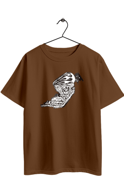 Футболка оверсайз з принтом "Двигун мотоцикла". Байк, бензобак, двигун мотоцикла, харлей девідсон, циліндри, чопер. 2070702