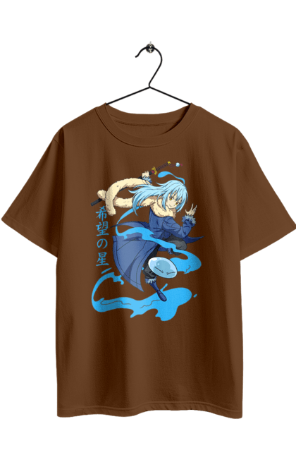 Футболка оверсайз с принтом О моём перерождении в слизь. Reincarnated to slime, rimuru tempest, аниме, манга, новелла, римуру, римуру темпест, слайм. 2070702