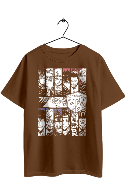 Футболка оверсайз з принтом "Магічна битва Годжо". Anime, gojo, jujutsu kaisen, manga, аніме, годжо, магічна битва, манга, містика, темне фентезі. 2070702