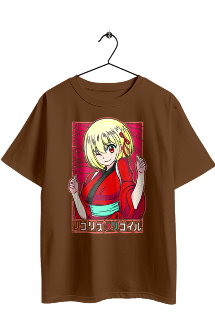 Футболка оверсайз з принтом "Lycoris Recoil Чісато Нішікіґі". Anime, chisato nishikigi, lycoris recoil, manga, агент, аніме, лікорис рикоїл, манга, тисато нісікігі, чісато нішікіґі. 2070702