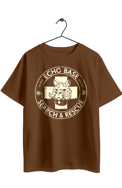 Футболка оверсайз з принтом "Echo Base Search & Rescue". Зоряний шлях, зоряні війни, наукова фантастика, таунтаун, фільм, фільми. 2070702