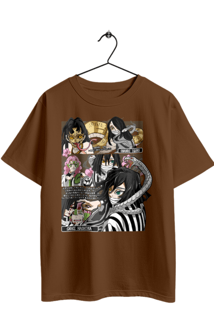 Футболка оверсайз з принтом "Винищувач Демонів Обанай". Demon slayer, kimetsu no yaiba, obanai iguro, аніме, винищувач демонів, манга, обанай, обанай ігуро, серіал. 2070702