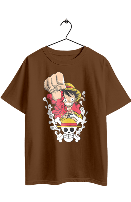 Футболка оверсайз з принтом "Ван Піс Луффі". Luffy, one piece, аніме, ван піс, великий куш, луффі, манга, монки де луффі, пірати. 2070702