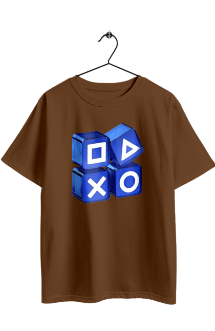 Футболка оверсайз з принтом "Геймпад". Playstation, sony, геймпад, гра, джостик. 2070702