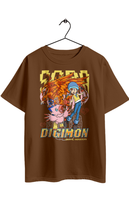 Oversized t-shirt with prints Digimon Sora Takenouchi. Anime, bandai, digimon, digital monsters, manga, media franchise, sora takenouchi, virtual pets. 2070702