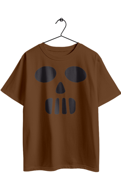 Футболка оверсайз з принтом "Гарбузове обличчя на Хелловін". 31 жовтня, halloween, гарбуз, гелловін, жовтень, капощі, ласощі, лякати, свято, хелловін. 2070702