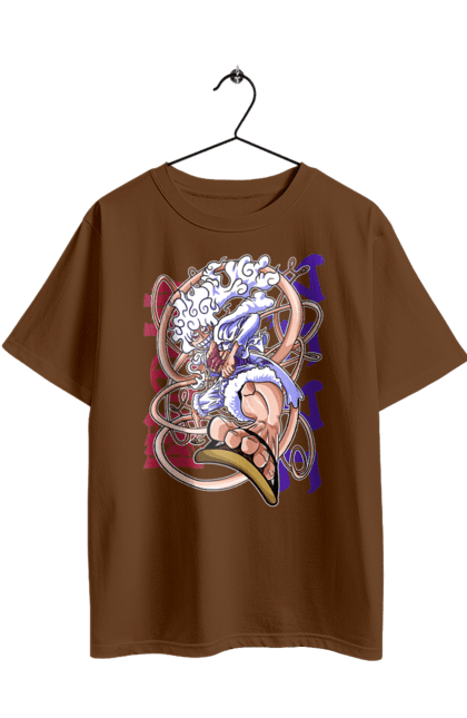 Футболка оверсайз з принтом "Ван Піс Луффі". Luffy, one piece, аніме, ван піс, великий куш, луффі, манга, монки де луффі, пірати. 2070702