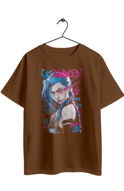 Футболка оверсайз з принтом "Аркейн". Arcane, fortiche, league of legends, riot games, аркейн, вай, джинкс, мультсеріал, фентезі. 2070702