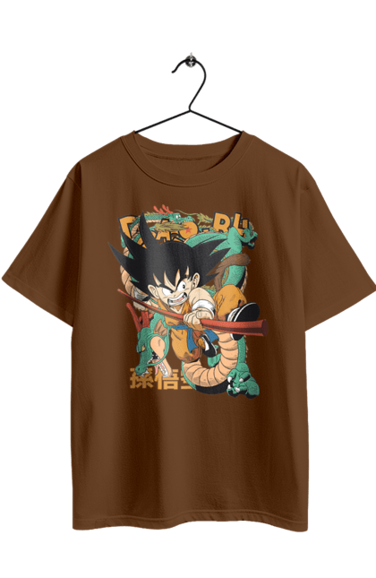 Футболка оверсайз з принтом "Перли дракона Сон Гоку". Dragon ball, manga, son goku, аніме, гоку, манга, перли дракона, сон гоку. 2070702