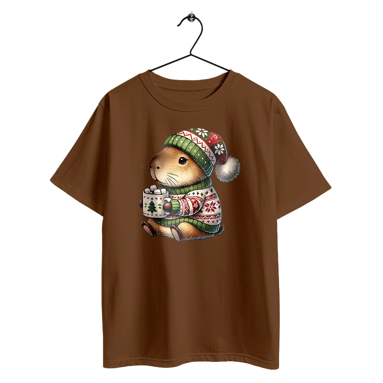 Capybara with hot chocolate