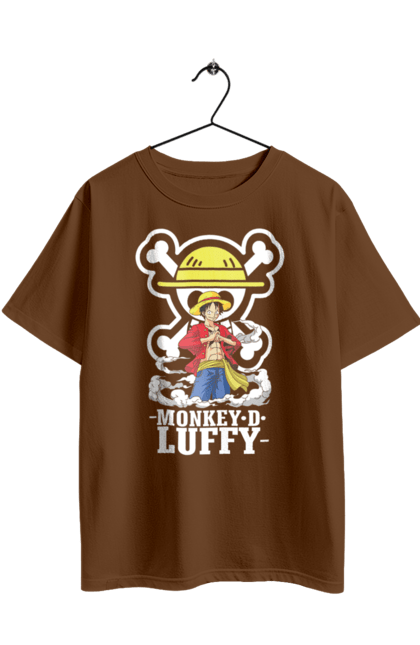 Футболка оверсайз з принтом "Ван Піс Луффі". Luffy, one piece, аніме, ван піс, великий куш, луффі, манга, монки де луффі, пірати. 2070702